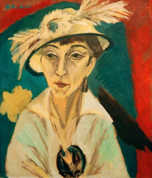 Portrait d'Erna Schilling à Ernst Ludwig Kirchner