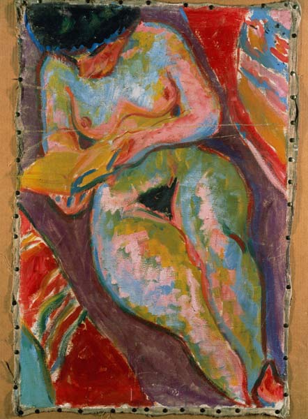 Femme nue (lisant) à Ernst Ludwig Kirchner
