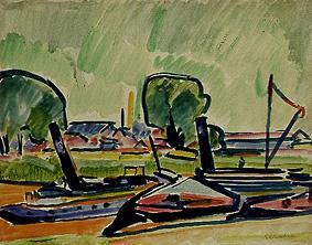Vapeur de fleuve à Ernst Ludwig Kirchner