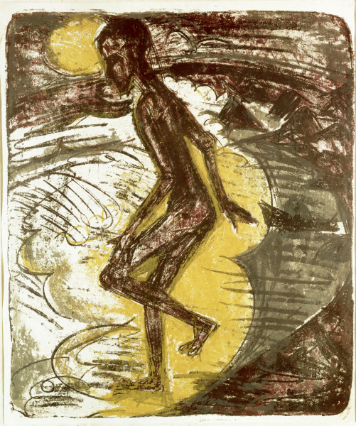 Man striding into the Sea à Ernst Ludwig Kirchner
