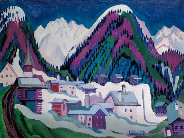 Village de Monstein à Davos. à Ernst Ludwig Kirchner