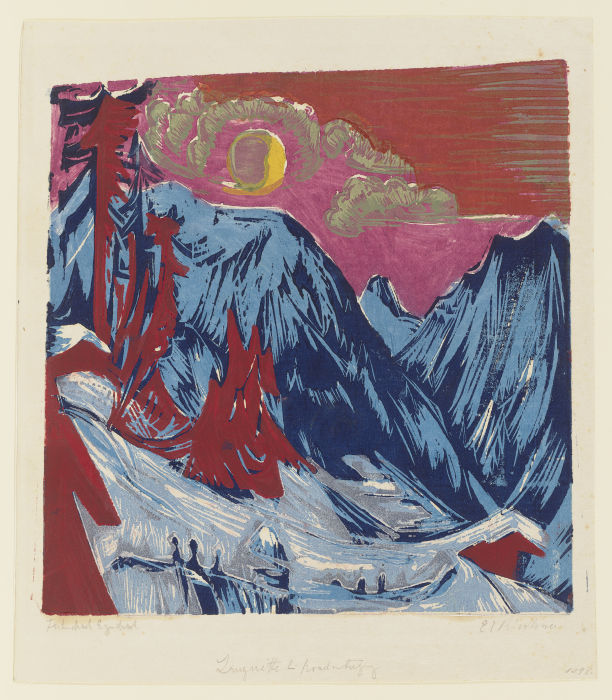 Längmatte bei Monduntergang à Ernst Ludwig Kirchner