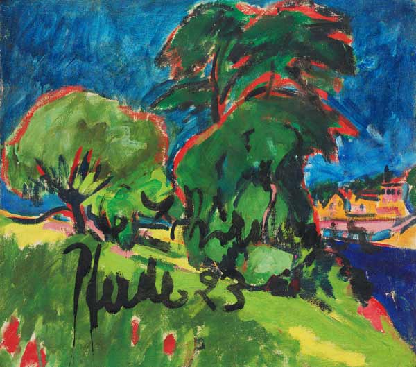 Paysage à Ernst Ludwig Kirchner