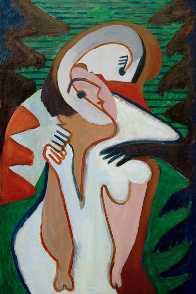 Les amants-Le baiser à Ernst Ludwig Kirchner