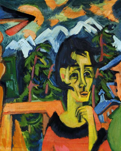 Fille dans le foehn à Ernst Ludwig Kirchner