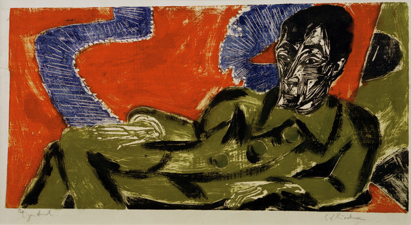 Portrait d'Otto Mueller à Ernst Ludwig Kirchner
