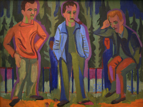 Les artistes: Hermann Scherer, Kirchner, Paul Camenisch à Ernst Ludwig Kirchner