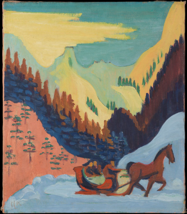 Sleigh Ride in the Snow à Ernst Ludwig Kirchner
