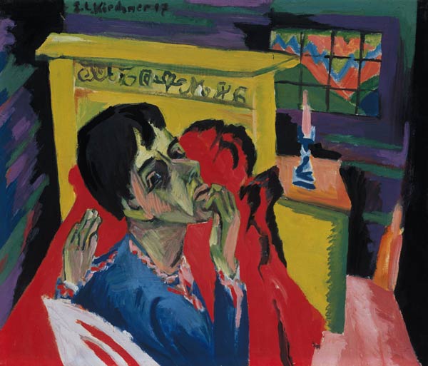 Autoportrait en étant malade à Ernst Ludwig Kirchner