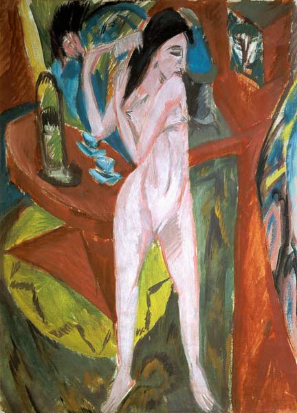 nu se peignant à Ernst Ludwig Kirchner