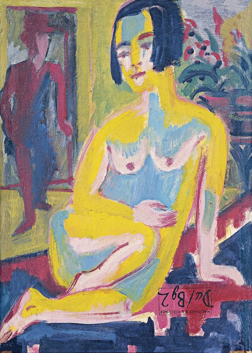 Seated Female Nude. Study à Ernst Ludwig Kirchner