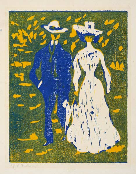 Couple en promenade à Ernst Ludwig Kirchner