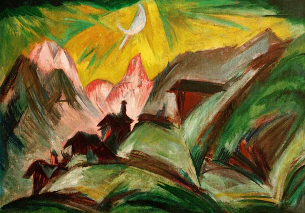 Stafelalp au clair de lune à Ernst Ludwig Kirchner