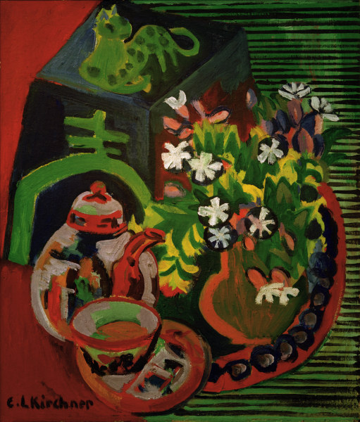 Still-life with porcelain à Ernst Ludwig Kirchner