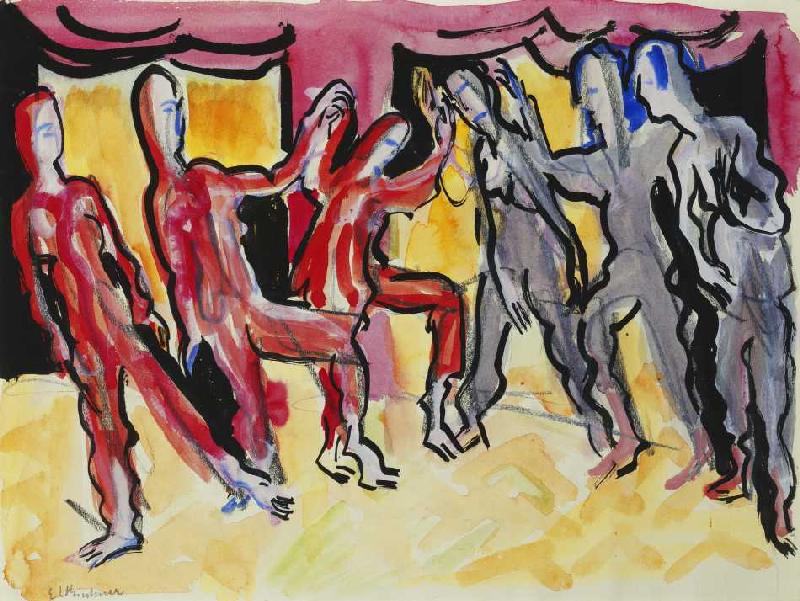 Groupe de dance Mary Wigman à Ernst Ludwig Kirchner
