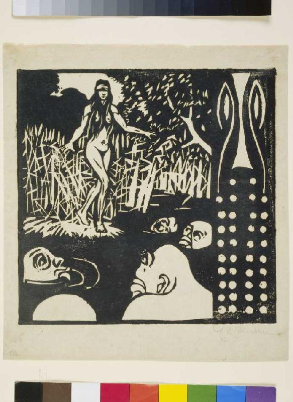 Versuchung (Aus: Zwei Menschen, Mann und Weib) à Ernst Ludwig Kirchner