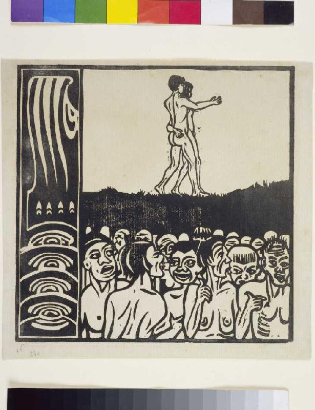 Vor den Menschen (Aus: Zwei Menschen, Mann und Weib) à Ernst Ludwig Kirchner