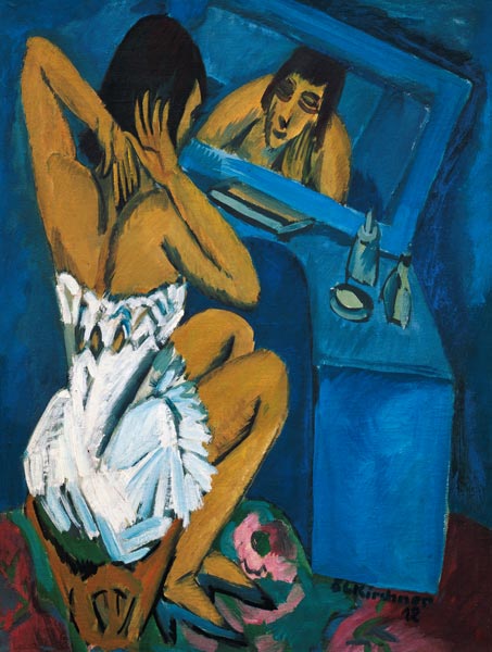 Femme devant le miroir à Ernst Ludwig Kirchner