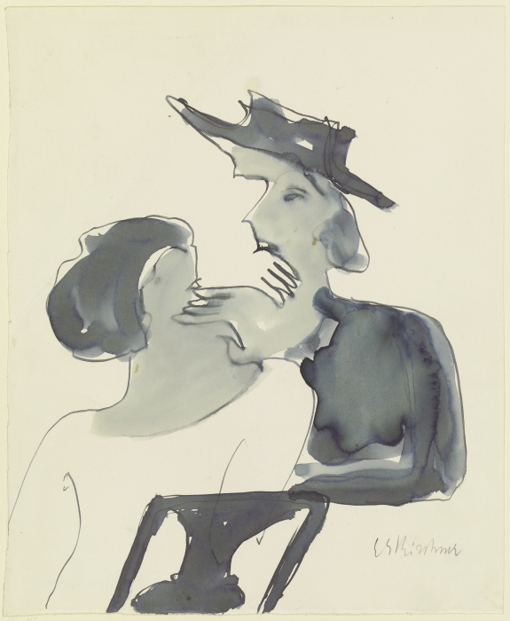 Two women talking à Ernst Ludwig Kirchner