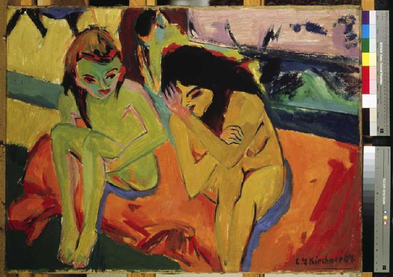 Deux filles / filles nues  à Ernst Ludwig Kirchner