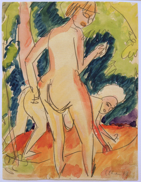 Two Bathing Girls à Ernst Ludwig Kirchner