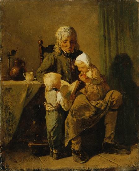 Grossvater und Enkelkinder