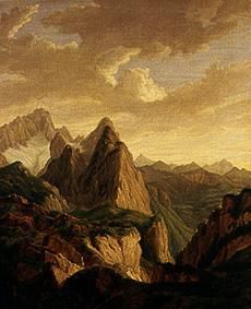 paysage de montagne. à Ernst Wilh. Dietrich Willers