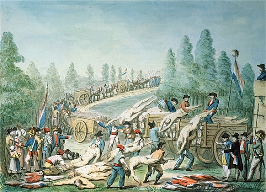 Transporting Corpses during the Revolution, c.1790 à Etienne Bericourt
