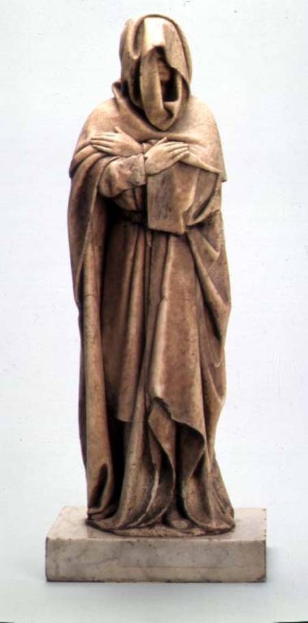 Mourner sculpture from the tomb of Duc Jean de Berry (1330-1416) à Etienne Bobillet & Paul Mosselman