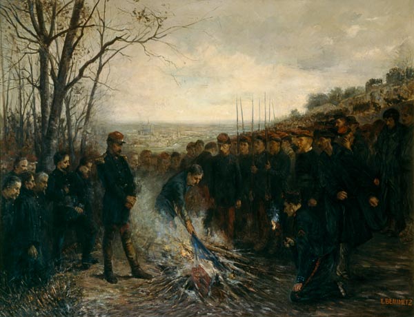 General Lapasset (1817-75) burning his flags, 26th October 1870 à Etienne Dujardin-Beaumetz