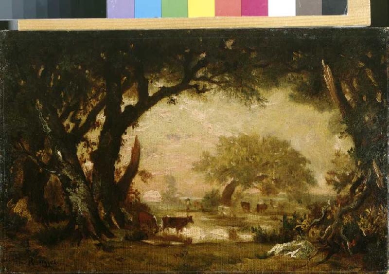 Lichtung im Wald von Fontainebleau à Etienne-Pierre Théodore Rousseau
