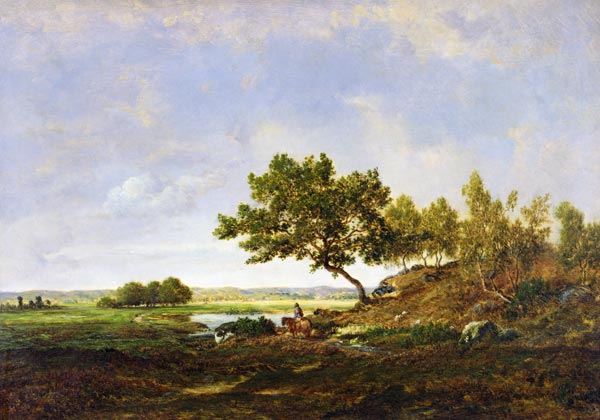 The Pond at the Foot of the Hill, c.1848-55 à Etienne-Pierre Théodore Rousseau