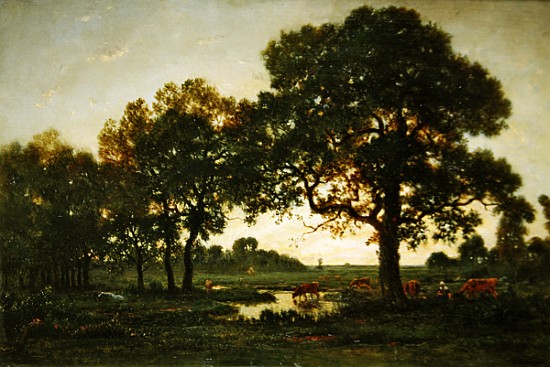 The Pond Oaks à Etienne-Pierre Théodore Rousseau