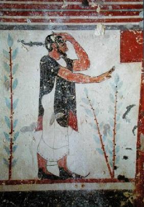 Priest making a ritual gesture, from the Tomb of the Augurs