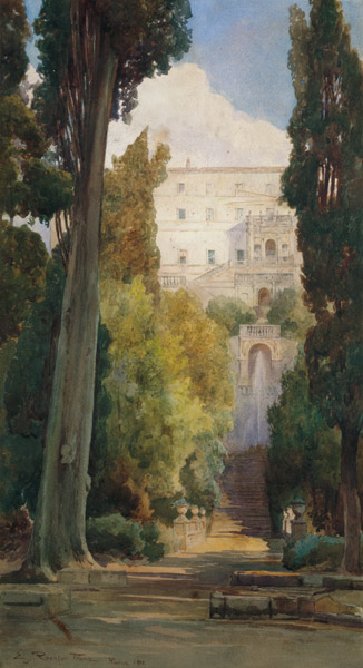 The Villa d'Este, Tivoli à Ettore Roesler Franz