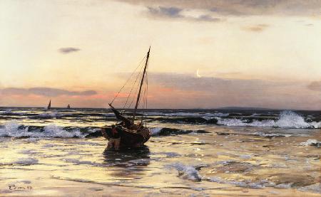 Coucher de soleil sur la mer - Eugen Dücker