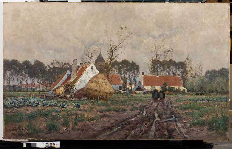 Flandrische Landschaft à Eugen Kampf