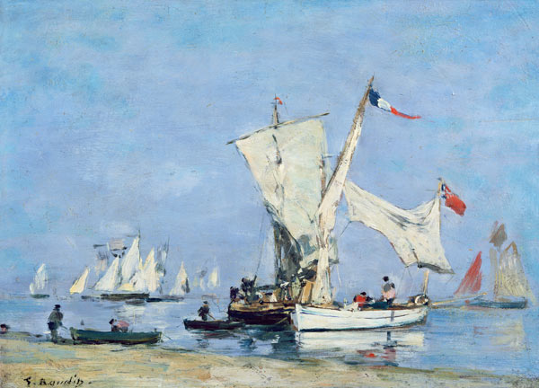 Sailing Boats, c.1869 à Eugène Boudin