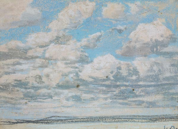 ciel bleu, nuages blanc à Eugène Boudin