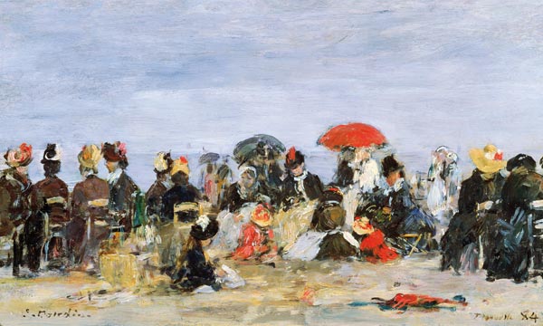 Figures on a Beach à Eugène Boudin