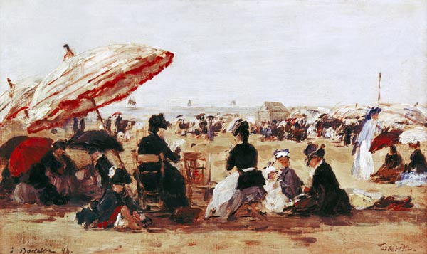 The Beach (La Plage) à Eugène Boudin