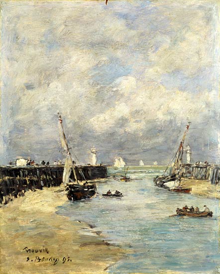 Low Tide at Trouville à Eugène Boudin