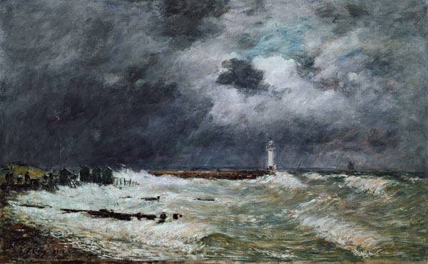 Orage à la côte avec du Havre à Eugène Boudin