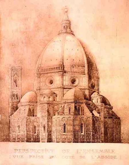 Florence Cathedral from the East, from 'Fragments d'Architecture du Moyen Age et de la Renaissance', à Eugene Duquesne