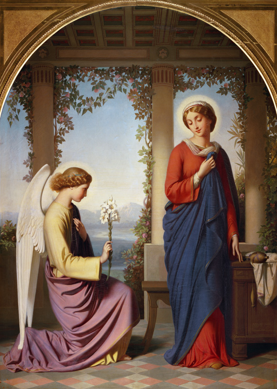 The Angelic Salutation, or The Annunciation à Eugène-Emmanuel Amaury-Duval