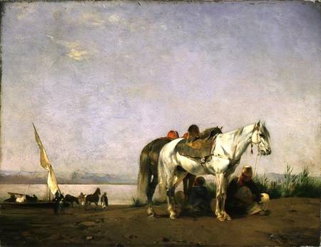 On the bank of the Nile à Eugène Fromentin