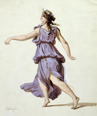 Night hour, costume design for the first production of 'Caligula' by Alexandre Dumas (1802-70) at th à Eugene Giraud