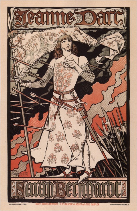 Sarah Bernhardt as Joan of Arc à Eugene Grasset