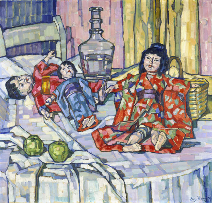 Japanese Dolls with Apples à Eugenie Bandell