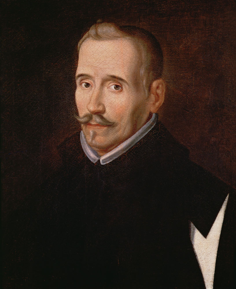 Portrait of Lope Felix de Vega Carpio (1562-1635)  (detail of 102965) à Eugenio Caxes